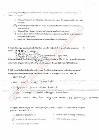 Endodontiye Giriş Final Soruları 2013