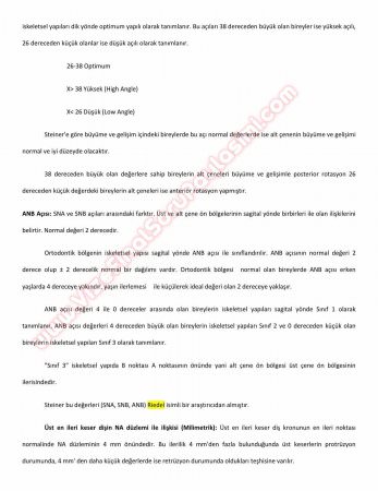 Ortodonti 1.Vize Soruları