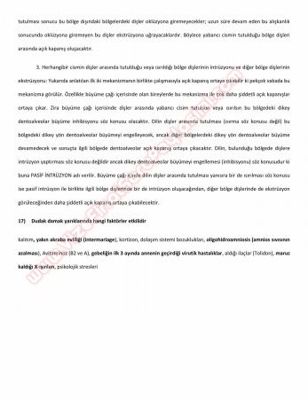 Ortodonti 1.Vize Soruları