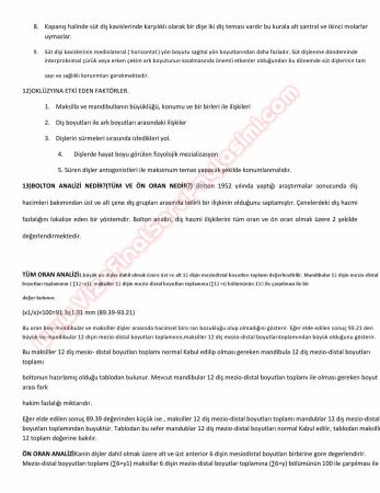 Ortodonti 1.Vize Soruları