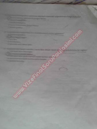 Ortodonti 2.Vize Soruları