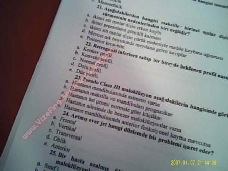 Ortodonti Final Soruları