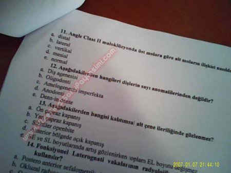 Ortodonti Final Soruları