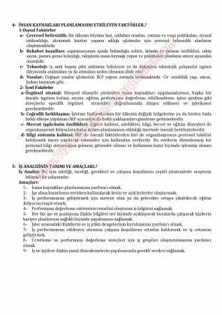 İnsan Kaynakları Dersi Final Soruları ve Cevapları