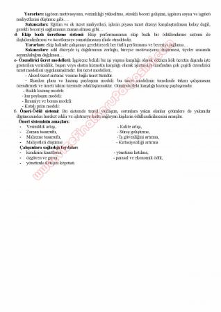 İnsan Kaynakları Dersi Final Soruları ve Cevapları