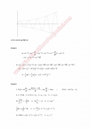 Mekanik Dersi Vize Soruları ve Cevapları