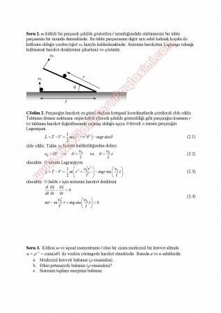 Mekanik Dersi Final Soruları ve Cevapları