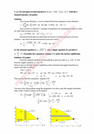 Calculus for Business and Economics-2 Midterm Exam Questions and Solutions
