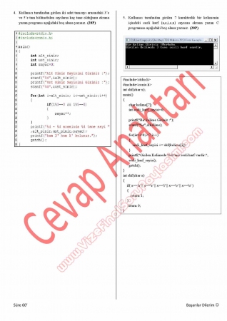 Temel Bilgisayar Bilimleri Dersi Final Soruları ve Cevapları