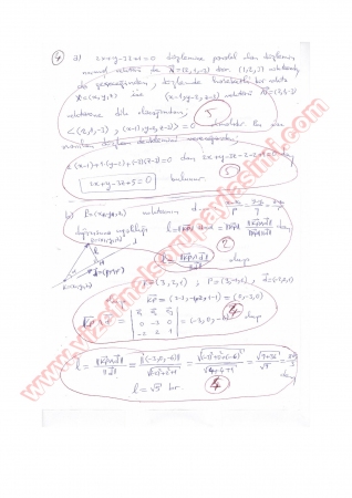 Analitik Geometri-2 Vize Soruları Ve Cevapları-2013