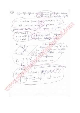 Analitik Geometri-2 Vize Soruları Ve Cevapları-2013