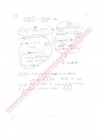 Analitik Geometri-2 Vize Soruları Ve Cevapları-2013