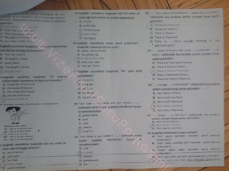 İngilizce -1 Final Soruları