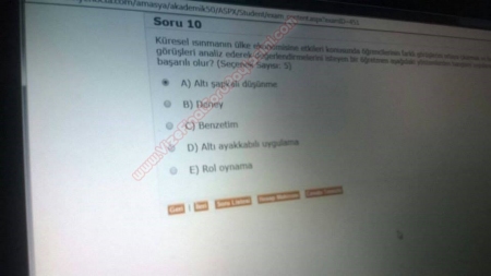 Öğretim İlke ve Yöntemleri Dersi Vize ve Final Soruları