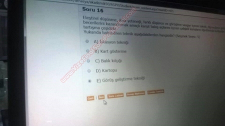 Öğretim İlke ve Yöntemleri Dersi Vize ve Final Soruları