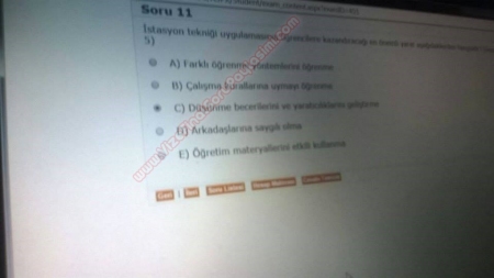 Öğretim İlke ve Yöntemleri Dersi Vize ve Final Soruları