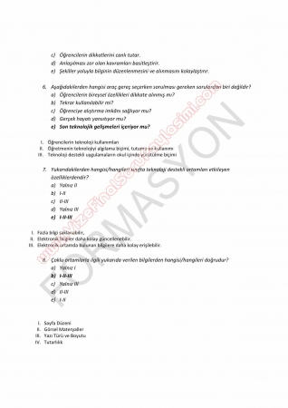 Öğretim Teknolojileri ve Materyal Tasarımı Dersi Vize Final Soruları