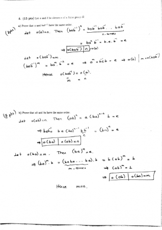 Basic Algebraic Structures First Midterm Exam Questions