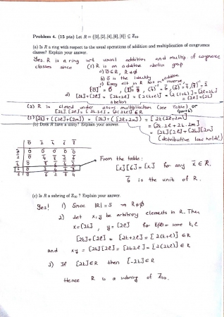 Basic Algebraic Structures Second Midterm Exam Questions