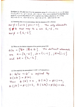 Basic Algebraic Structures Second Midterm Exam Questions