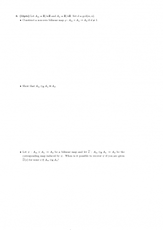 Commutative Algebra Midterm Exam Questions