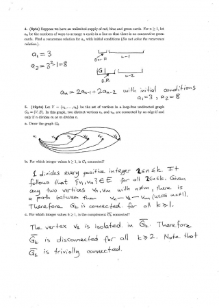 Discrete Mathematics Second Midterm Exam Questions