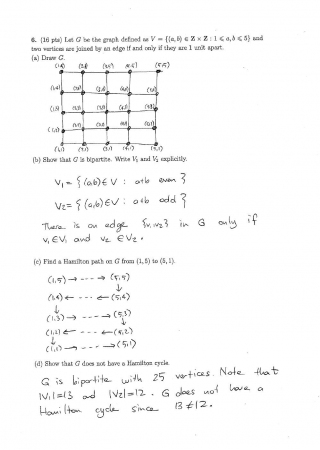 Discrete Mathematics Make Up Exam Questions