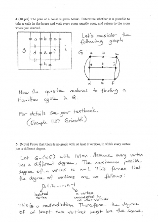 Discrete Mathematics Make Up Exam Questions