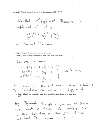 Discrete Mathematics First Midterm Exam Questions 2011