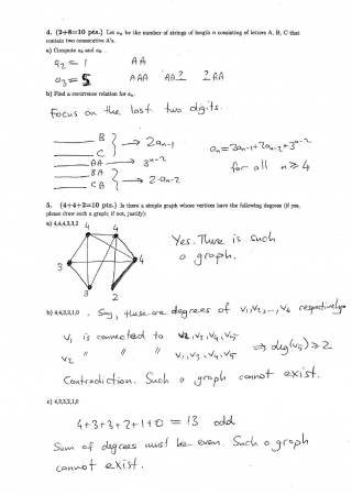 Discrete Mathematics Second Midterm Exam Questions 2011