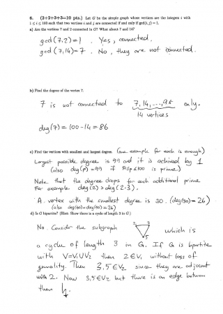 Discrete Mathematics Second Midterm Exam Questions 2011