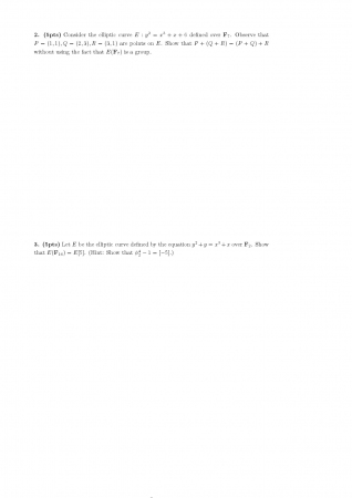 Elliptic Curves in Cryptography Final Questions