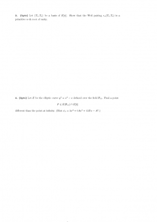 Elliptic Curves in Cryptography First Midterm Exam Questions