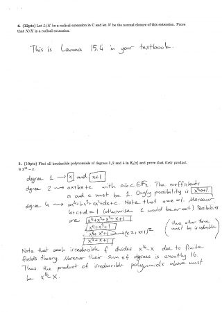 Field Extensions and Galois Theory Final Questions