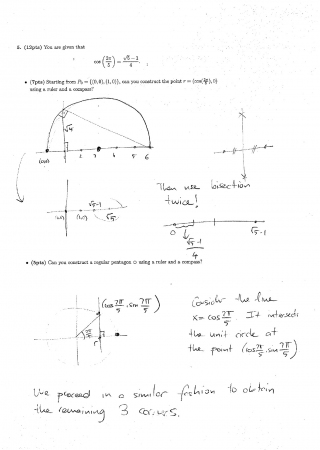 Field Extensions and Galois Theory First Midterm Exam Questions
