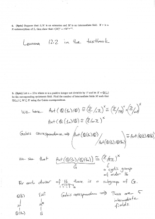 Field Extensions and Galois Theory Second Midterm Exam Questions
