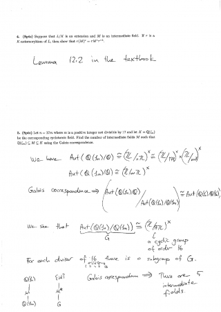 Field Extensions and Galois Theory Second Midterm Exam Questions