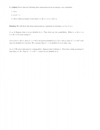 Fundamentals of Mathematics First Midterm Exam Questions