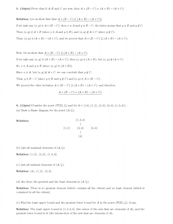 Fundamentals of Mathematics Second Midterm Exam Questions 2014