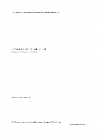 Soyut Matematik Final Soruları - 2010