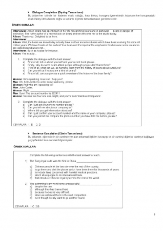 Amasya Üniversitesi İngilizce Hazırlık Muafiyet Soruları
