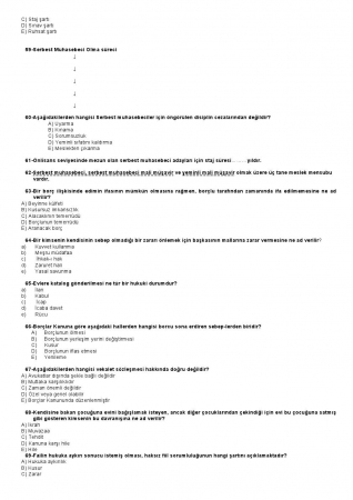 Genel Hukuk Dersi Final Çalışma Soruları