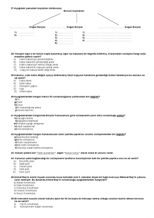 Genel Hukuk Dersi Final Çalışma Soruları