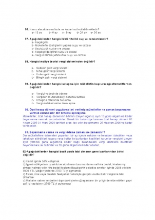 Vergi Hukuku Final Çalışma Soruları - Test