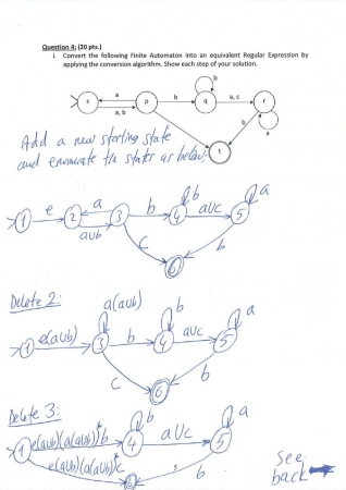 Formal Languages and Automata Theory First Midterm Exam Questions