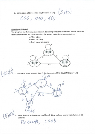 Formal Languages and Automata Theory First Midterm Exam Questions