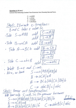 Formal Languages and Automata Theory Second Midterm Exam Questions