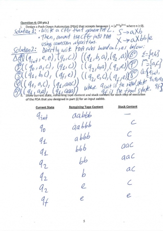 Formal Languages and Automata Theory Second Midterm Exam Questions