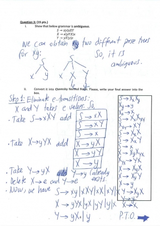 Formal Languages and Automata Theory Final Questions and Solutions