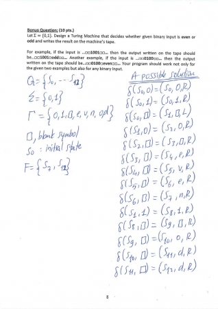 Formal Languages and Automata Theory Final Questions and Solutions